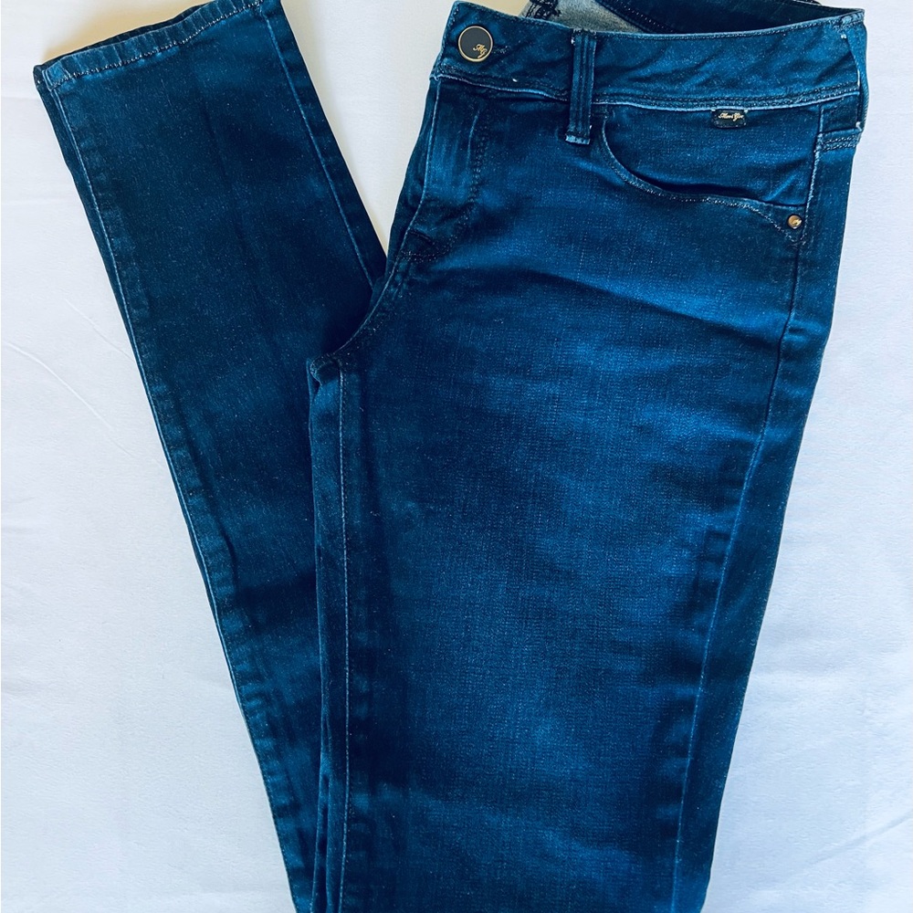 Mavi Gold Classic Blue Women's Jeans size 27 x 33 stretch straight leg EUC